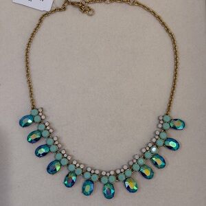 J. Crew Gold and Blue Statement Necklace